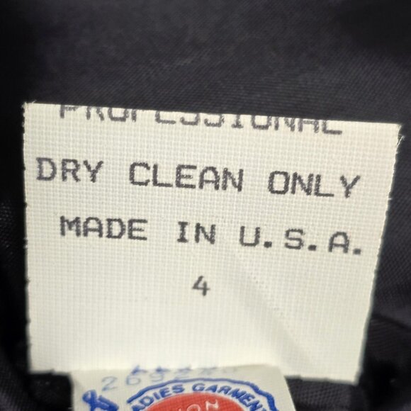 VTG Noviello Bloom Bergdorf Goodman Black Pinstriped Two Piece Skirt Suit Size 4 - Picture 10 of 11